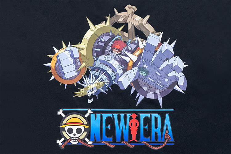 NEW ERA X ONE PIECE GEAR 5 MAGNET MAGNET FRUIT BLACK SHORT SLEEVE T-SHIRT