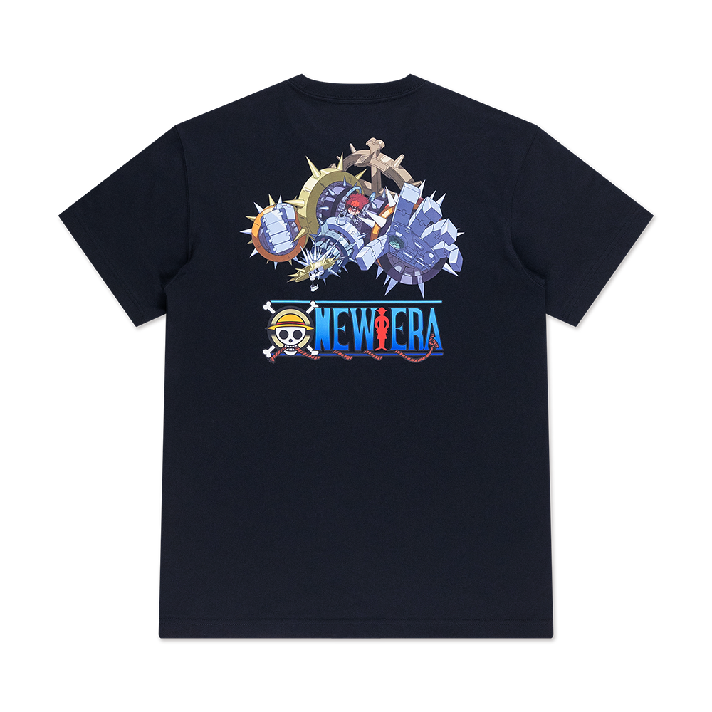 NEW ERA X ONE PIECE GEAR 5 MAGNET MAGNET FRUIT BLACK SHORT SLEEVE T-SHIRT