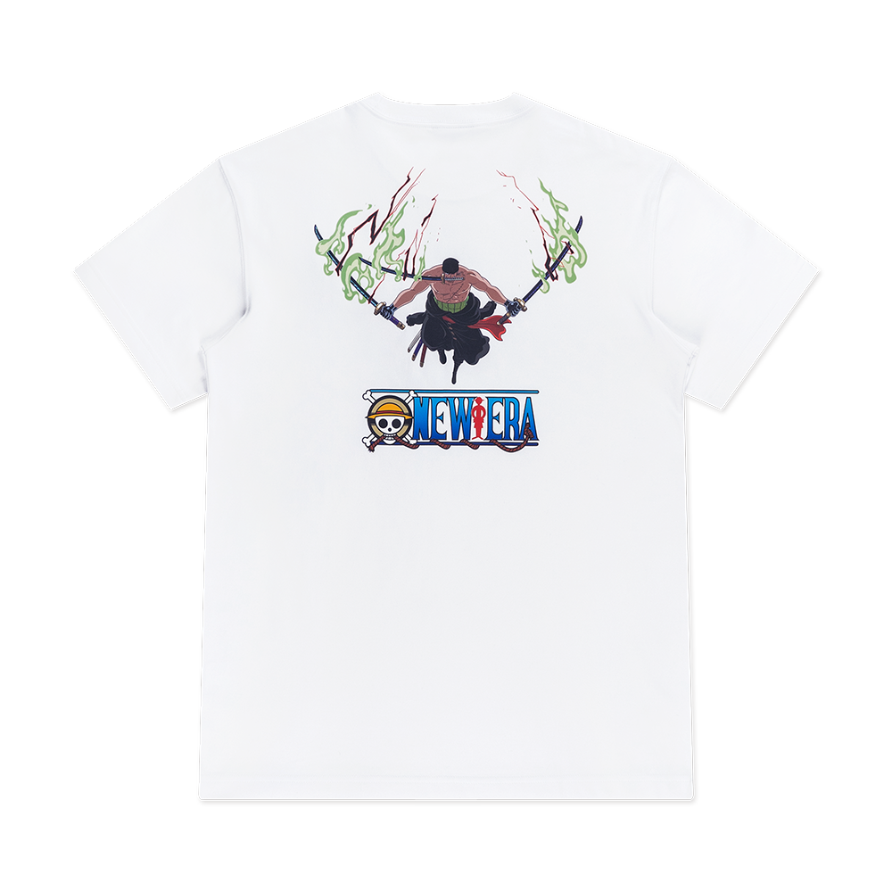 NEW ERA X ONE PIECE GEAR 5 ZORO WHITE SHORT SLEEVE T-SHIRT