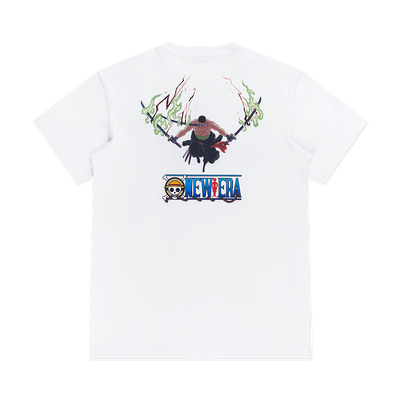 NEW ERA X ONE PIECE GEAR 5 ZORO WHITE SHORT SLEEVE T-SHIRT