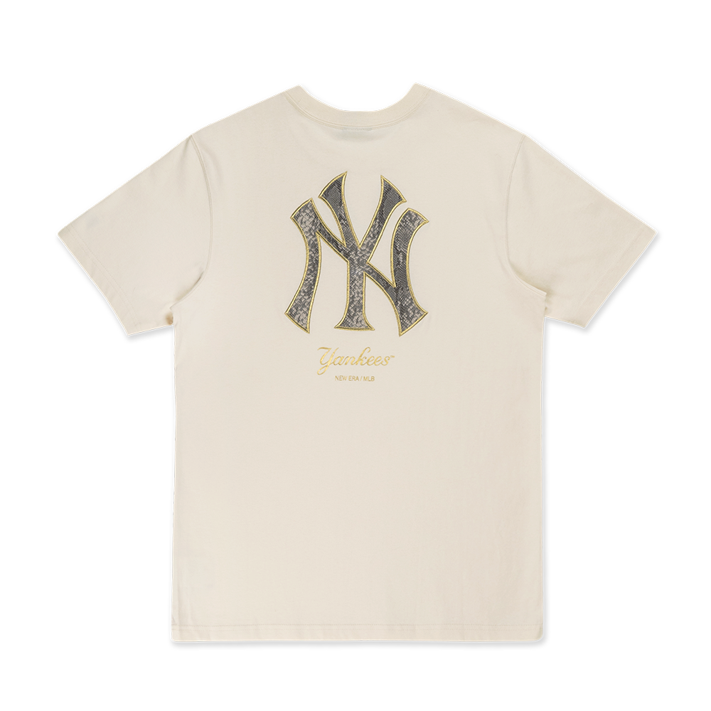 NEW YORK YANKEES YEAR OF THE SNAKE CHROME WHITE SHORT SLEEVE T-SHIRT