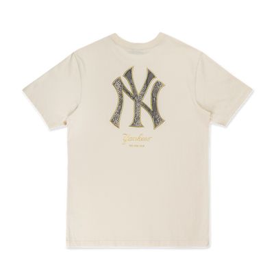 NEW YORK YANKEES YEAR OF THE SNAKE CHROME WHITE SHORT SLEEVE T-SHIRT