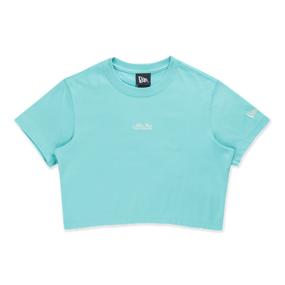 NEW ERA BASIC ARCTIC TEAL WOMEN CROP TEE