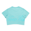 NEW ERA BASIC ARCTIC TEAL WOMEN CROP TEE