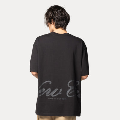 NEW ERA BASIC BLACK OVERSIZED SHORT SLEEVE T-SHIRT