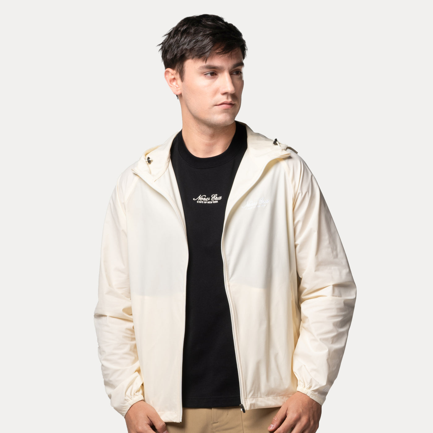 NEW ERA BASIC CHROME WHITE WINDBREAKER