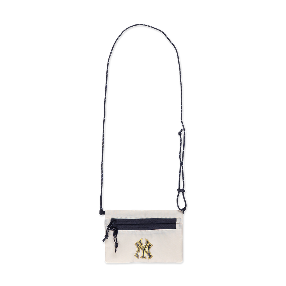 NEW YORK YANKEES YEAR OF THE SNAKE CHROME WHITE SACOCHE MINI BAG