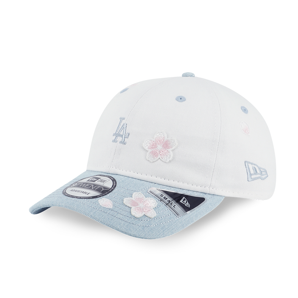 LOS ANGELES DODGERS FLORAL 2-TONE INDIGO DENIM VISOR WHITE 9TWENTY SMALL CAP