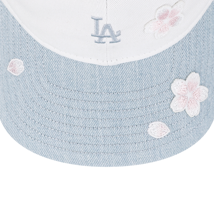 LOS ANGELES DODGERS FLORAL 2-TONE INDIGO DENIM VISOR WHITE 9TWENTY SMALL CAP