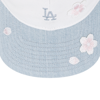 LOS ANGELES DODGERS FLORAL 2-TONE INDIGO DENIM VISOR WHITE 9TWENTY SMALL CAP