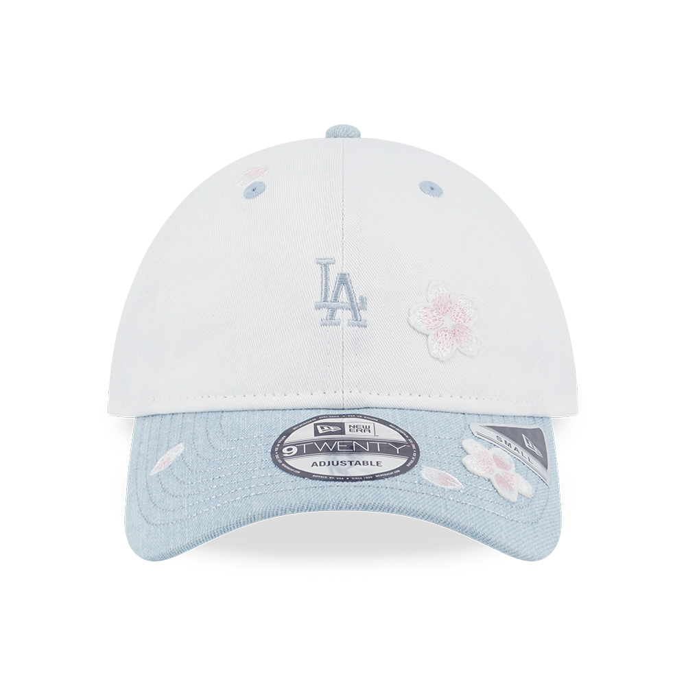 LOS ANGELES DODGERS FLORAL 2-TONE INDIGO DENIM VISOR WHITE 9TWENTY SMALL CAP