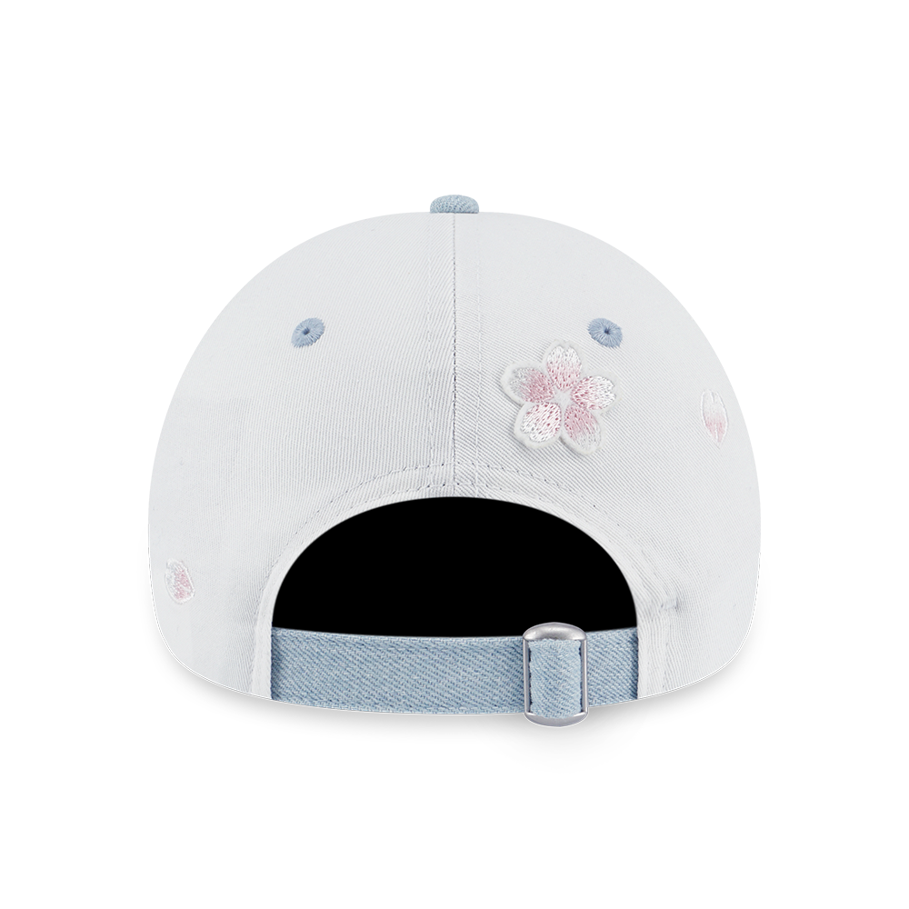 LOS ANGELES DODGERS FLORAL 2-TONE INDIGO DENIM VISOR WHITE 9TWENTY SMALL CAP