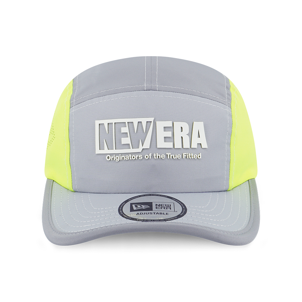 NEW ERA CITY SPORT UPRIGHT YELLOW PANEL DOLPHIN GRAY CAMPER CAP