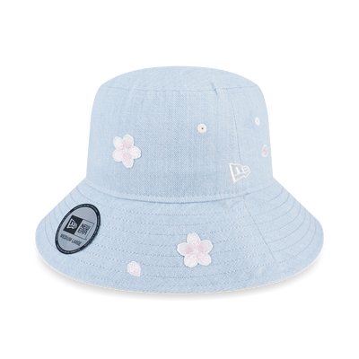 NEW ERA FLORAL INDIGO DENIM BUCKET 03