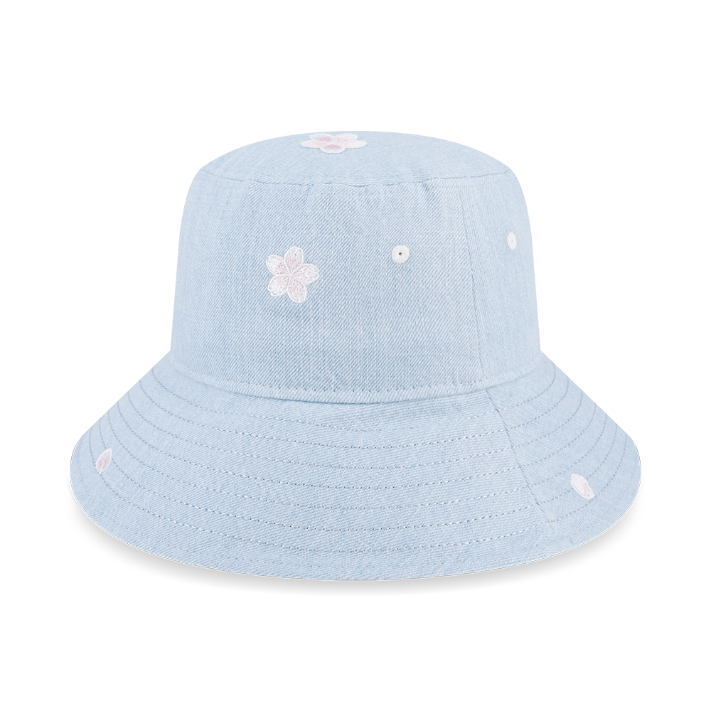 NEW ERA FLORAL INDIGO DENIM BUCKET 03