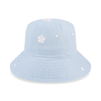 NEW ERA FLORAL INDIGO DENIM BUCKET 03