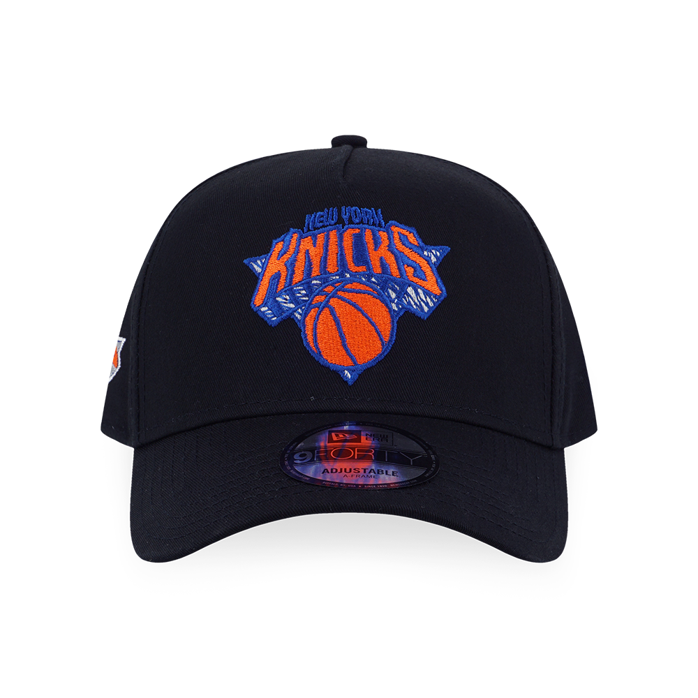 NEW YORK KNICKS NBA DOODLES BLACK 9FORTY AF CAP