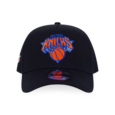 NEW YORK KNICKS NBA DOODLES BLACK 9FORTY AF CAP