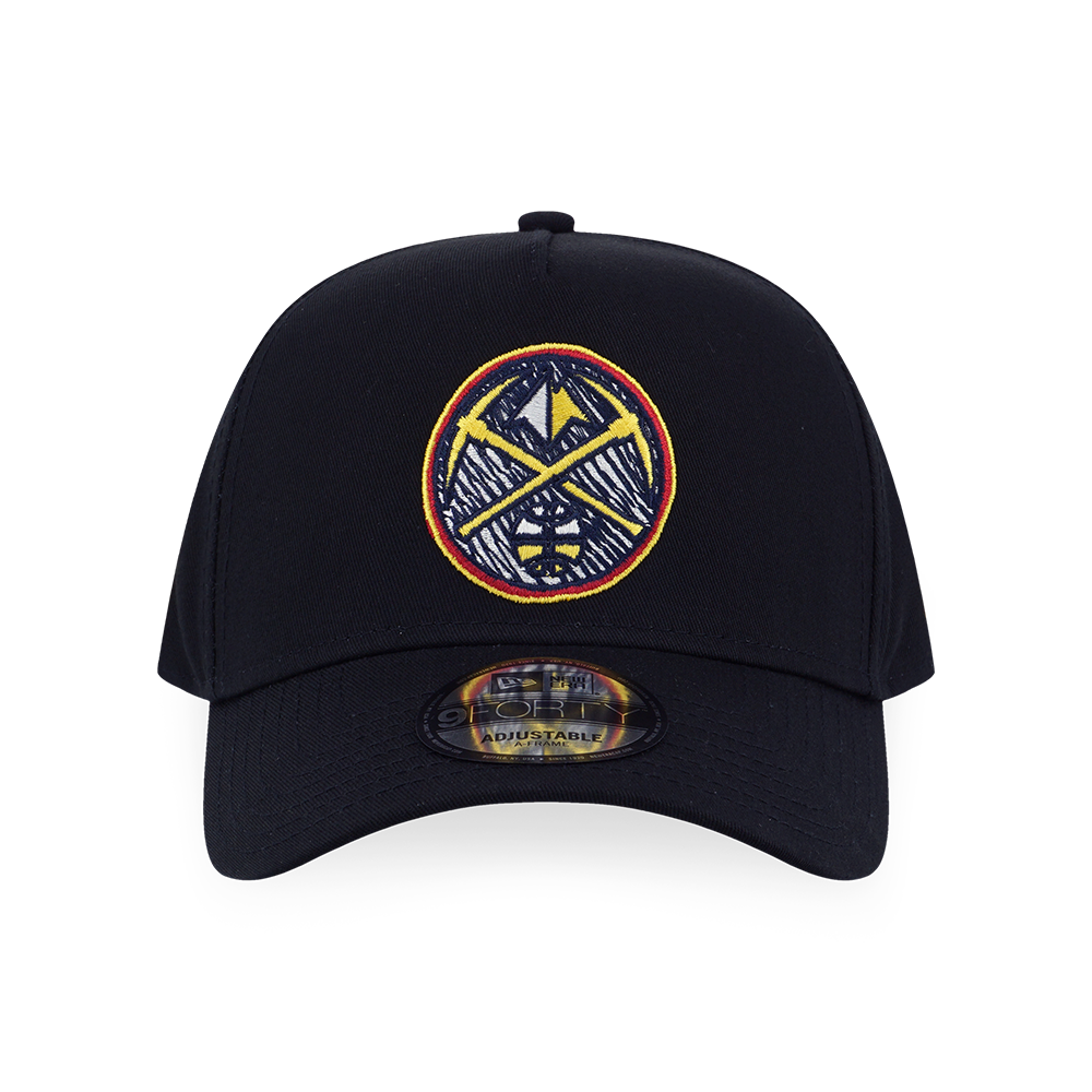 DENVER NUGGETS NBA DOODLES BLACK 9FORTY AF CAP