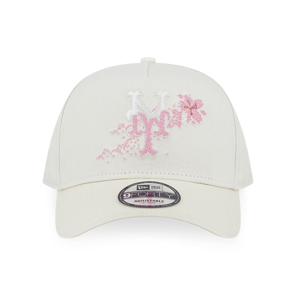 NEW YORK METS FLORAL CHROME WHITE 9FORTY AF CAP