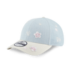 NEW YORK YANKEES FLORAL 2-TONE CHROME WHITE VISOR INDIGO DENIM 9FORTY CAP