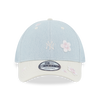 NEW YORK YANKEES FLORAL 2-TONE CHROME WHITE VISOR INDIGO DENIM 9FORTY CAP