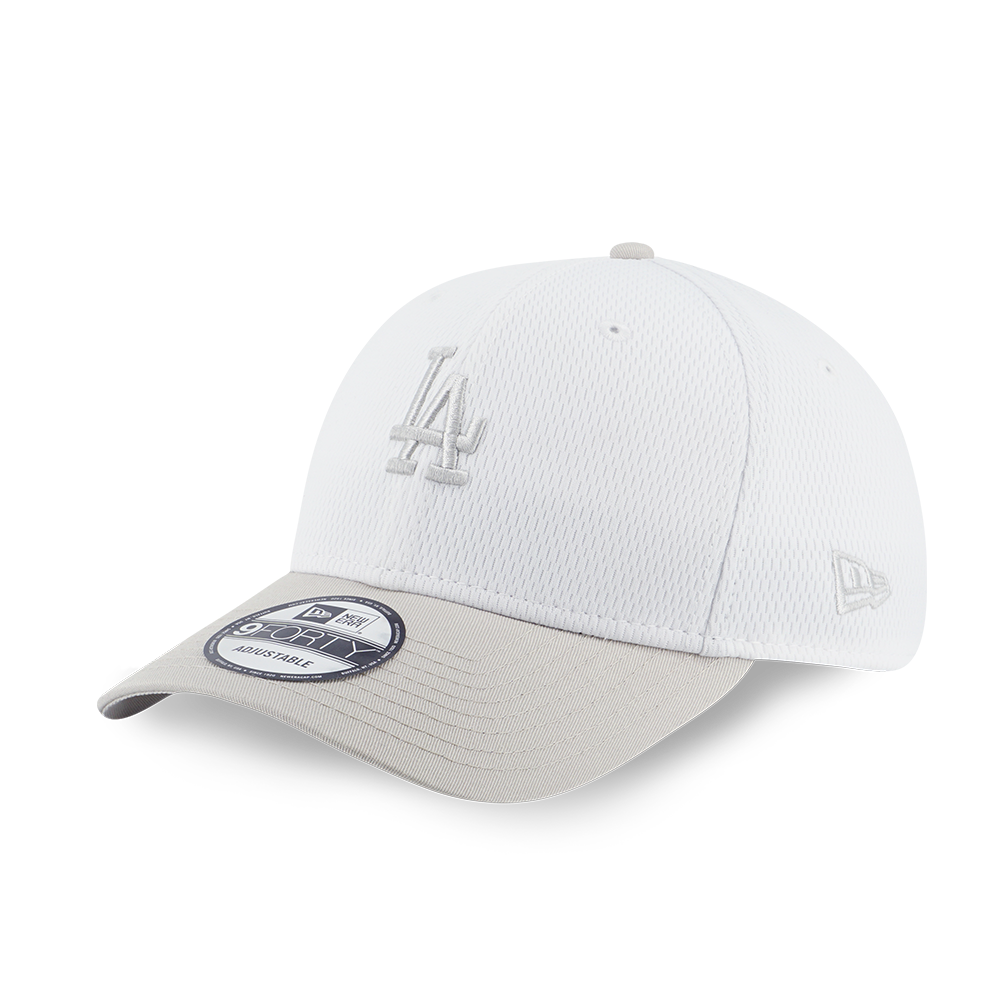 LOS ANGELES DODGERS DASHMARK MINI 2-TONE VINTAGE STONE VISOR WHITE 9FORTY CAP