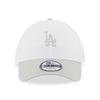 LOS ANGELES DODGERS DASHMARK MINI 2-TONE VINTAGE STONE VISOR WHITE 9FORTY CAP