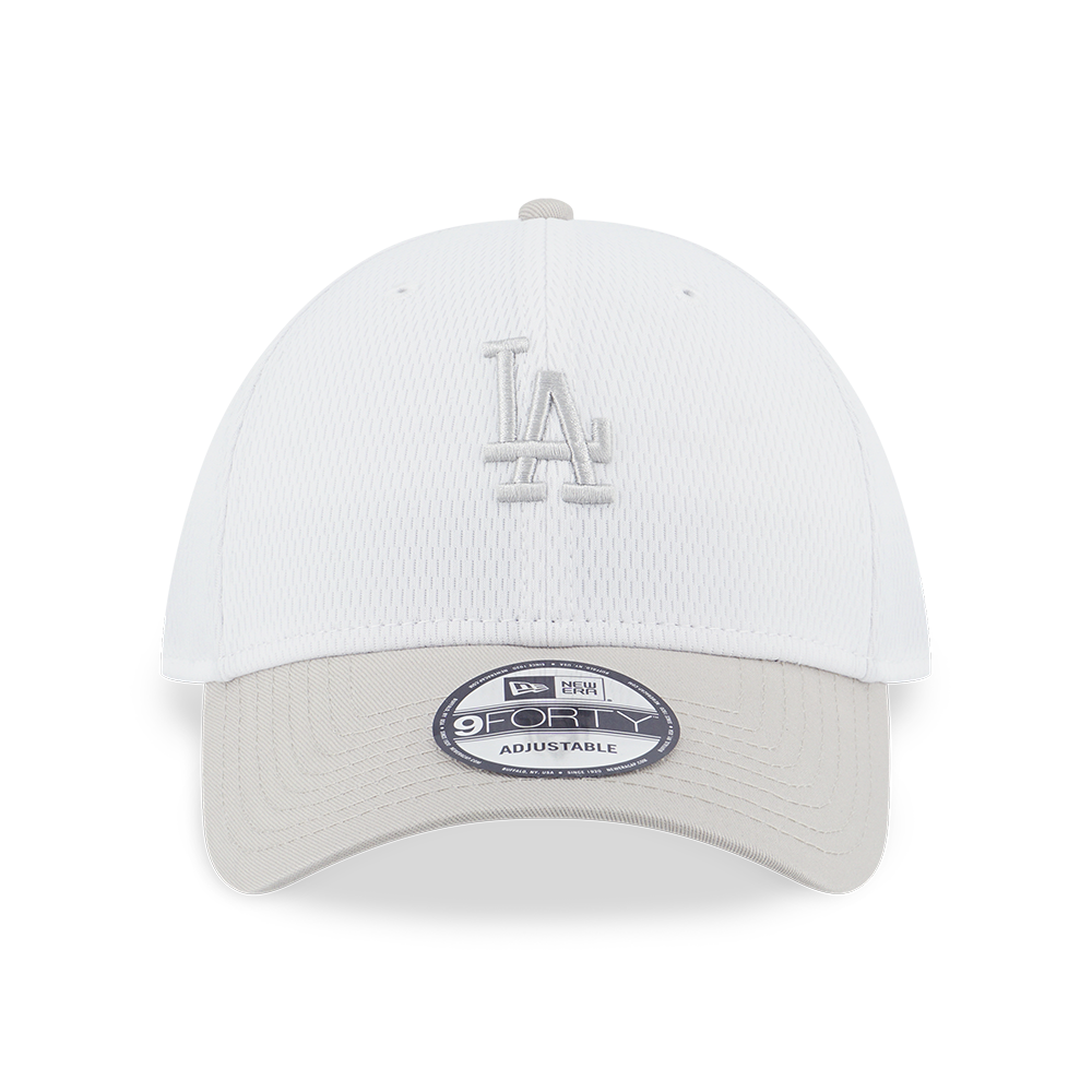 LOS ANGELES DODGERS DASHMARK MINI 2-TONE VINTAGE STONE VISOR WHITE 9FORTY CAP