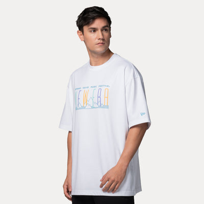 NEW ERA SPRINGTIME RHYTHM WHITE OVERSIZED SHORT SLEEVE T-SHIRT