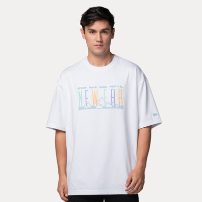 NEW ERA SPRINGTIME RHYTHM WHITE OVERSIZED SHORT SLEEVE T-SHIRT