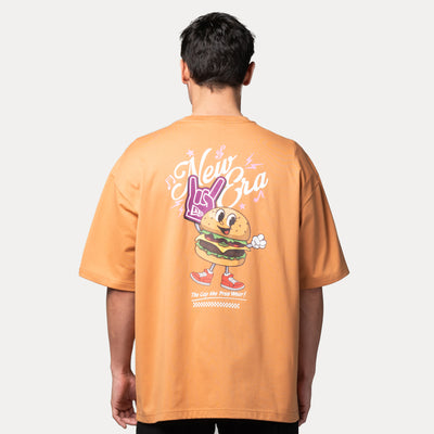 NEW ERA SPRINGTIME RHYTHM DEEP SAND BROWN OVERSIZED SHORT SLEEVE T-SHIRT