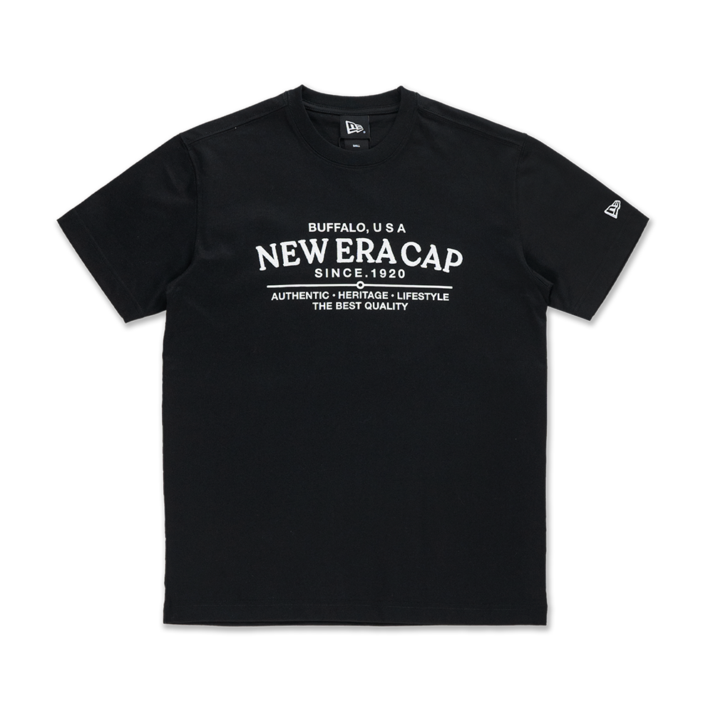 NEW ERA HERITAGE BLACK SHORT SLEEVE T-SHIRT