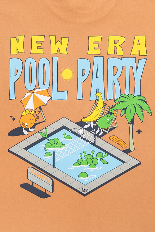 NEW ERA FRUIT POOL PARTY DEEP SAND BROWN SHORT SLEEVE T-SHIRT