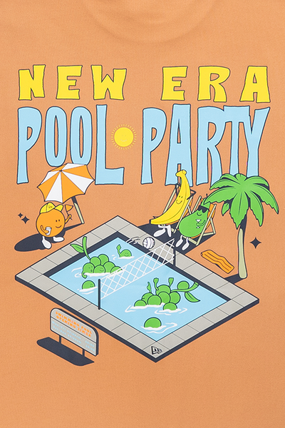 NEW ERA FRUIT POOL PARTY DEEP SAND BROWN SHORT SLEEVE T-SHIRT