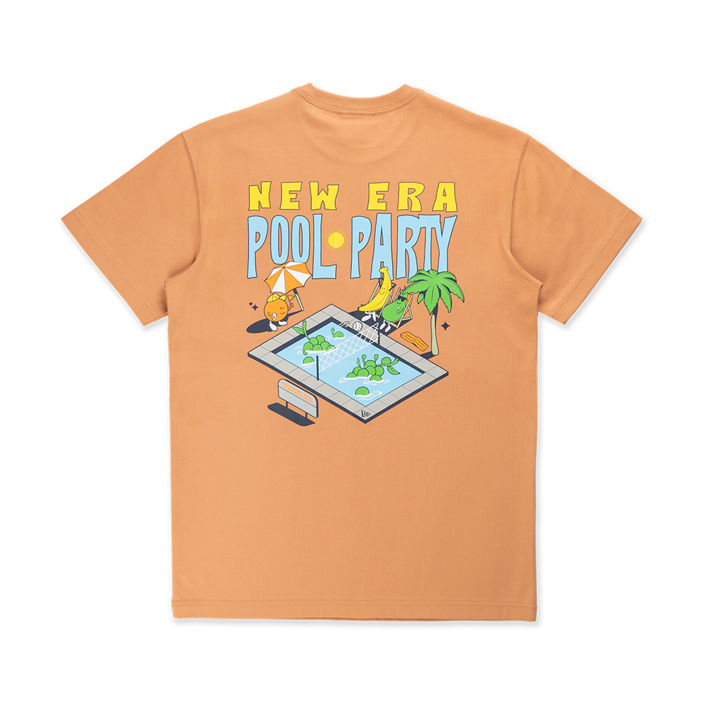 NEW ERA FRUIT POOL PARTY DEEP SAND BROWN SHORT SLEEVE T-SHIRT