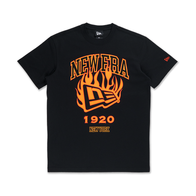 NEW ERA FLAG FLAME NEW YORK 1920 BLACK SHORT SLEEVE T-SHIRT