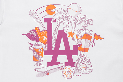 LOS ANGELES DODGERS MLB GRAPHIC WHITE SHORT SLEEVE T-SHIRT