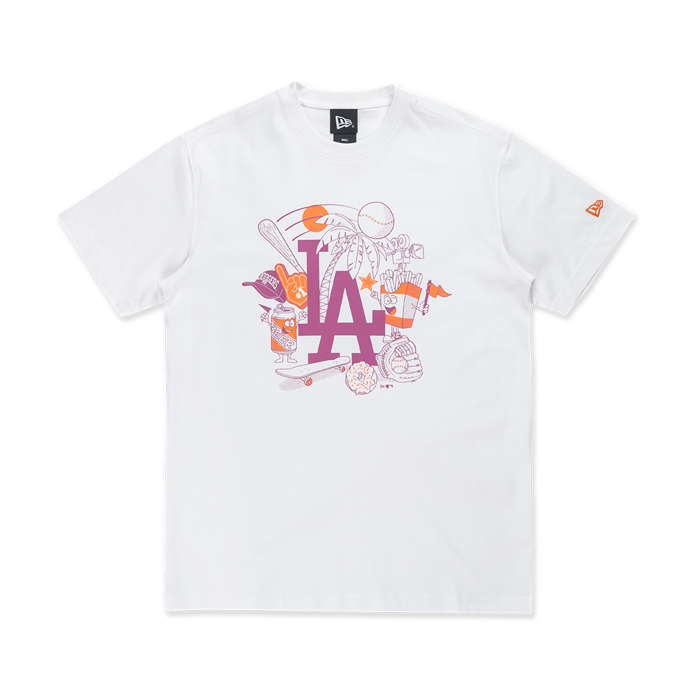 LOS ANGELES DODGERS MLB GRAPHIC WHITE SHORT SLEEVE T-SHIRT