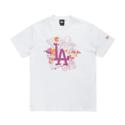 LOS ANGELES DODGERS MLB GRAPHIC WHITE SHORT SLEEVE T-SHIRT