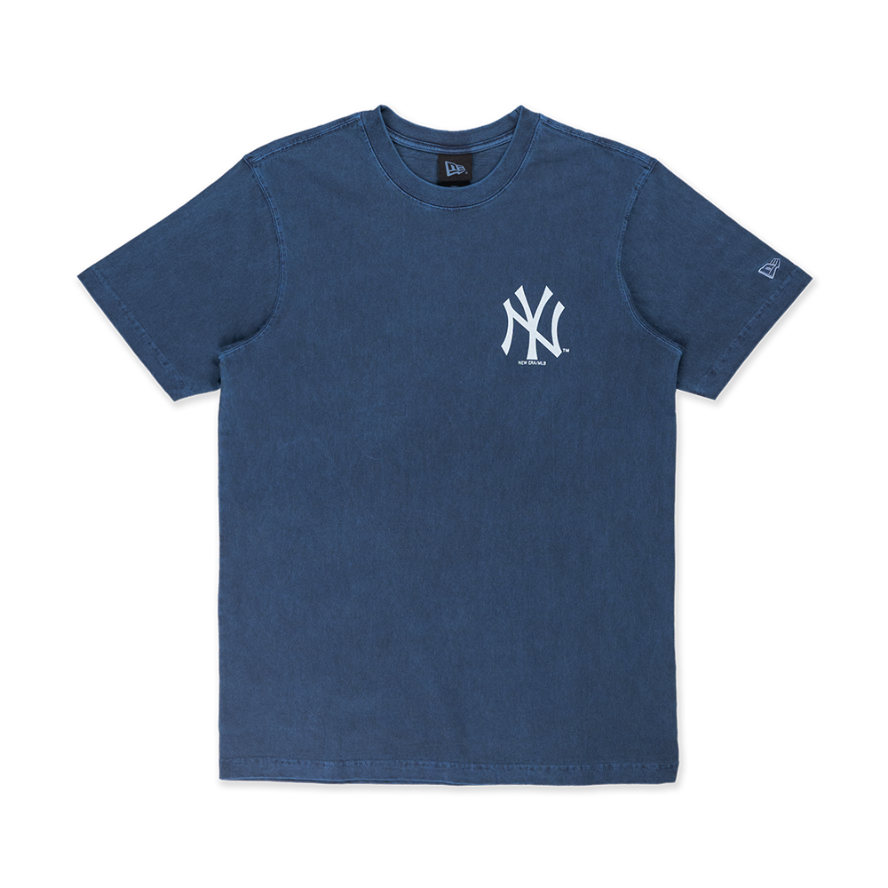 NEW YORK YANKEES LEAGUE WASHED COTTON OCEANSIDE BLUE SHORT SLEEVE T-SHIRT