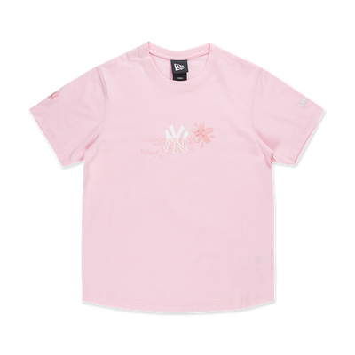 NEW YORK YANKEES FLORAL PINK WOMEN SHORT SLEEVE T-SHIRT