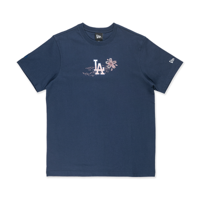 LOS ANGELES DODGERS FLORAL OCEANSIDE BLUE SHORT SLEEVE T-SHIRT