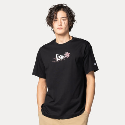 NEW ERA FLORAL BLACK SHORT SLEEVE T-SHIRT