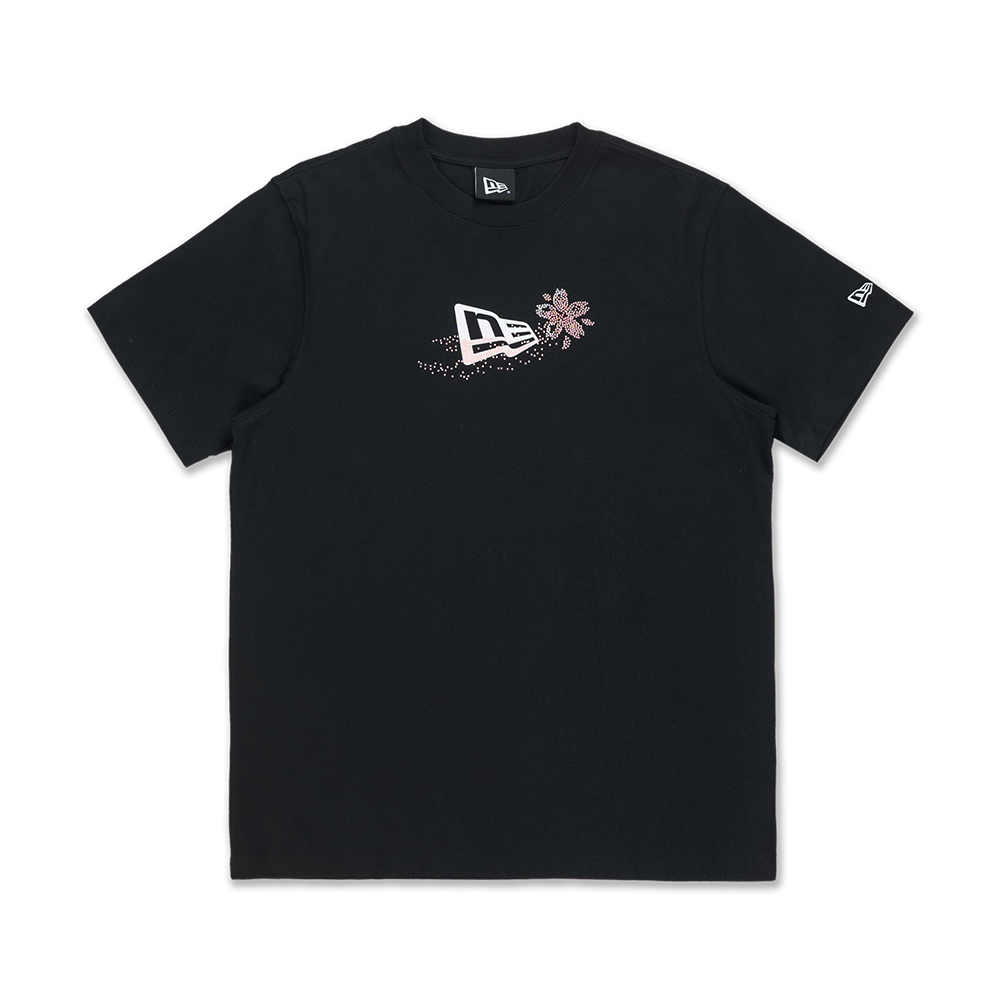 NEW ERA FLORAL BLACK SHORT SLEEVE T-SHIRT