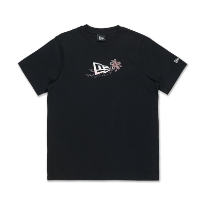 NEW ERA FLORAL BLACK SHORT SLEEVE T-SHIRT