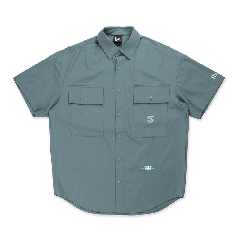 NEW ERA SPRINGTIME RHYTHM SLATE GRAY SHORT SLEEVE SHIRT