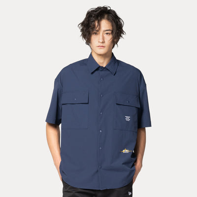 NEW ERA SPRINGTIME RHYTHM NAVY SHORT SLEEVE SHIRT