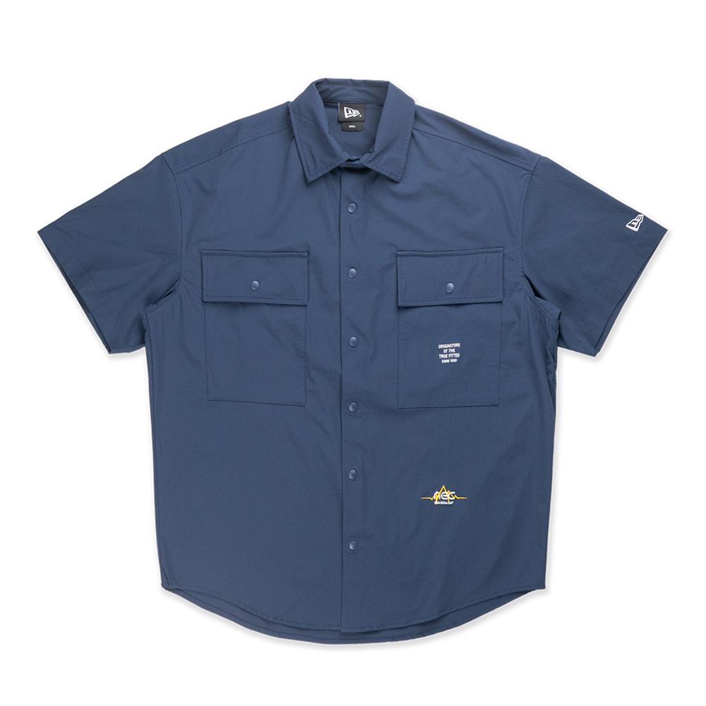 NEW ERA SPRINGTIME RHYTHM NAVY SHORT SLEEVE SHIRT