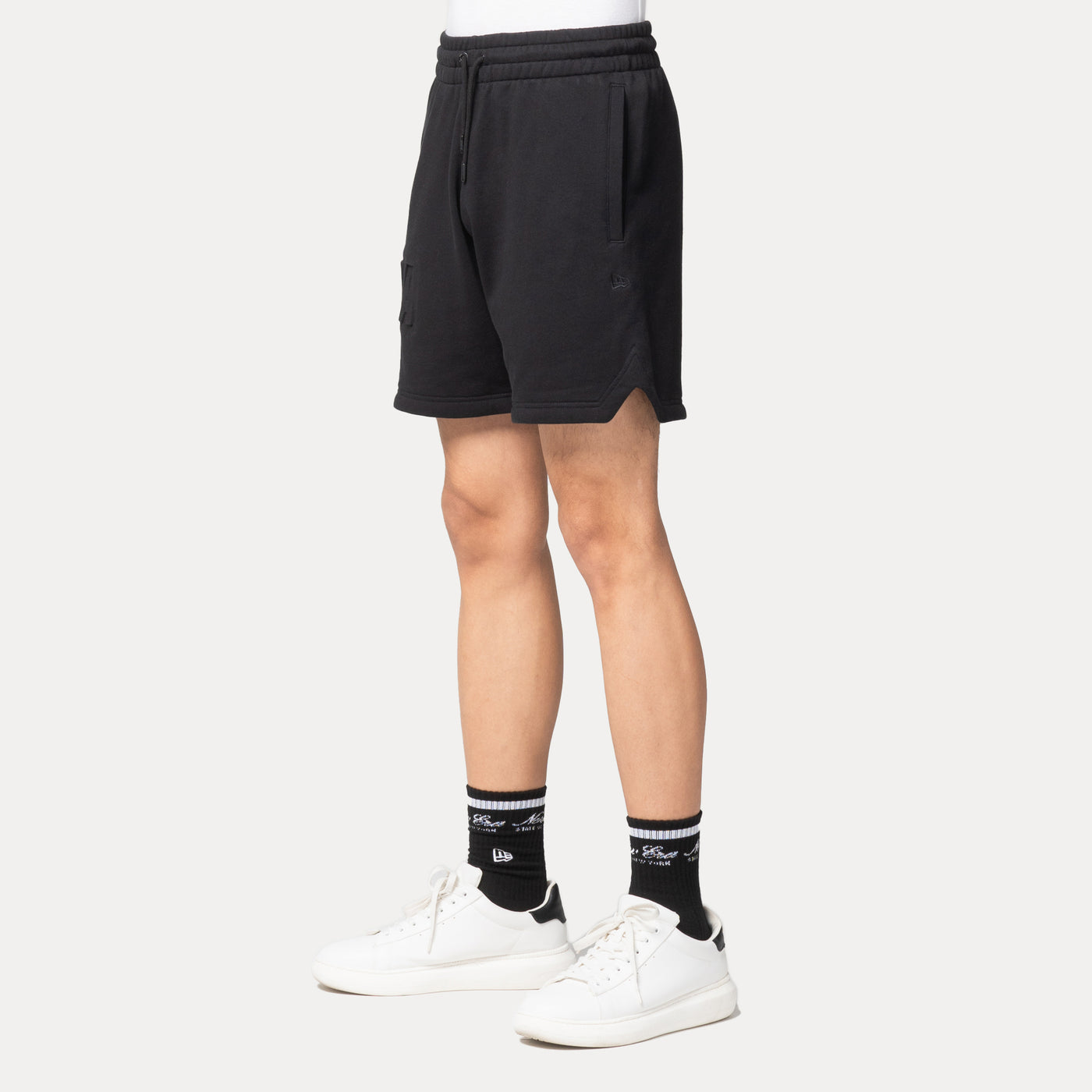 NEW ERA BASKETBALL TONAL PACK BLACK KNIT SHORTS